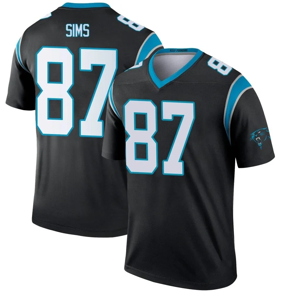 Men's Carolina Panthers Cam Sims Nike Legend Black Jersey Men's Carolina Panthers Cam Sims Nike Legend Black Jersey