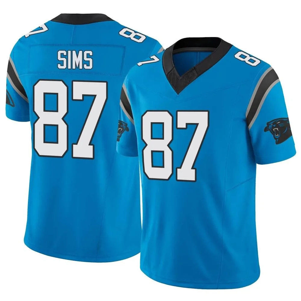 Men's Carolina Panthers Cam Sims Nike Vapor F.U.S.E. Limited Blue Jersey Men's Carolina Panthers Cam Sims Nike Vapor F.U.S.E. Limited Blue Jersey