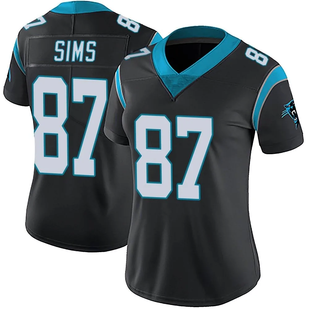 Women's Carolina Panthers Cam Sims Nike Team Color Vapor Untouchable Limited Black Jersey Women's Carolina Panthers Cam Sims Nike Team Color Vapor Untouchable Limited Black Jersey