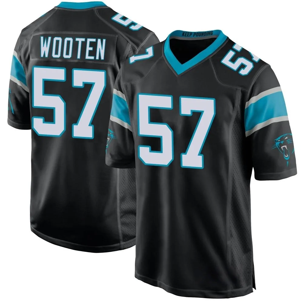 Men's Carolina Panthers Chandler Wooten Nike Team Color Game Black Jersey Men's Carolina Panthers Chandler Wooten Nike Team Color Game Black Jersey