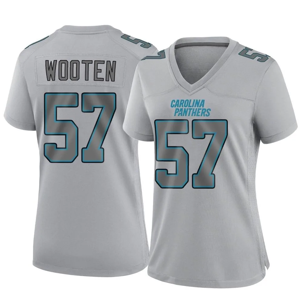 Women's Carolina Panthers Chandler Wooten Nike Atmosphere Fashion Game Gray Jersey Women's Carolina Panthers Chandler Wooten Nike Atmosphere Fashion Game Gray Jersey