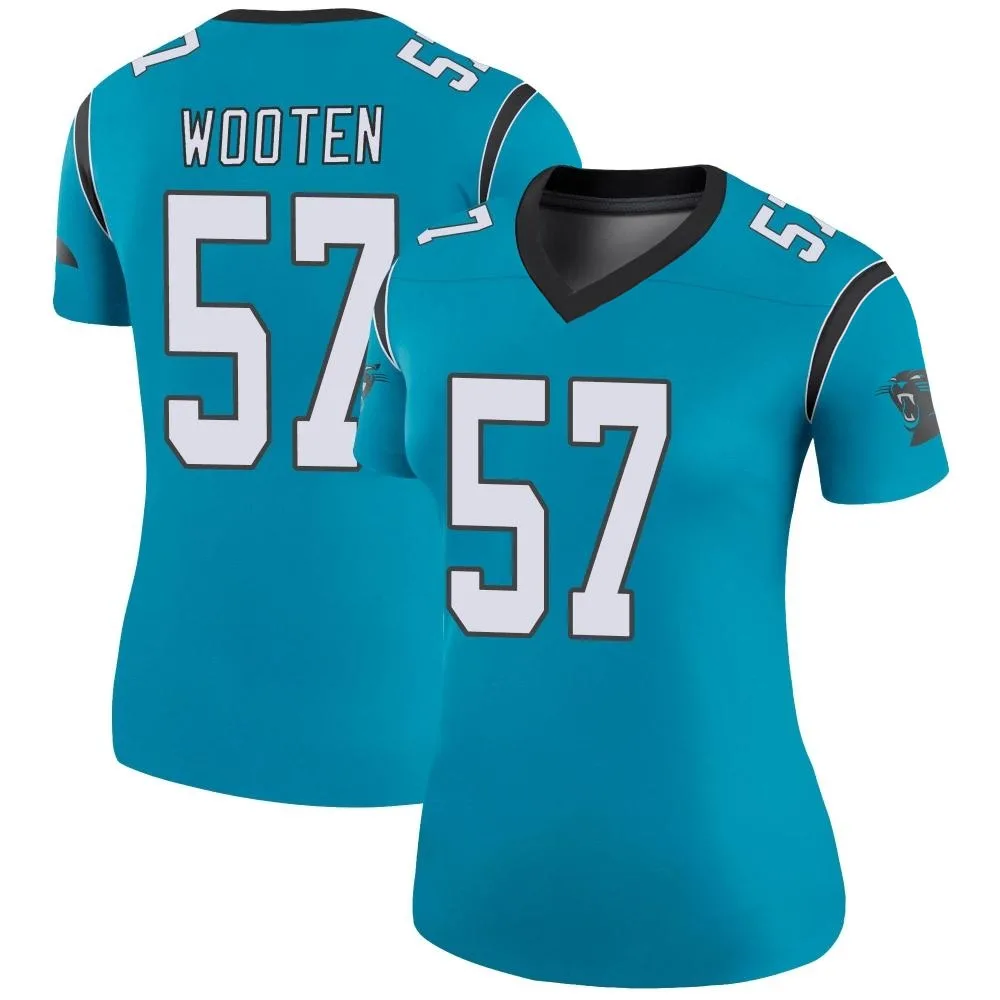 Women's Carolina Panthers Chandler Wooten Nike Color Rush Legend Blue Jersey Women's Carolina Panthers Chandler Wooten Nike Color Rush Legend Blue Jersey