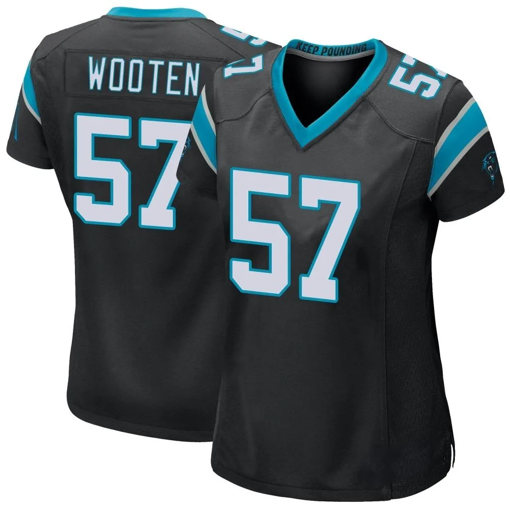 Women's Carolina Panthers Chandler Wooten Nike Team Color Game Black Jersey Women's Carolina Panthers Chandler Wooten Nike Team Color Game Black Jersey