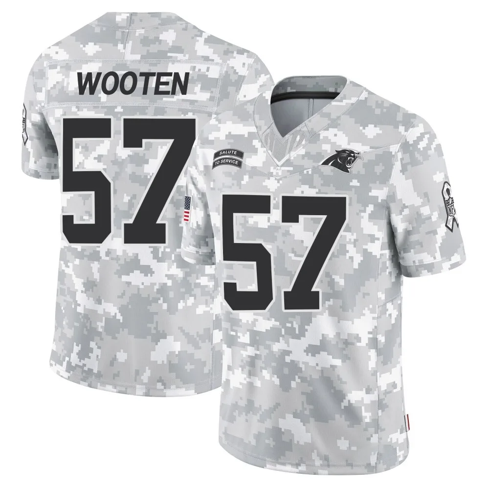 Youth Carolina Panthers Chandler Wooten Nike 2024 Salute to Service Limited Arctic Camo Jersey Youth Carolina Panthers Chandler Wooten Nike 2024 Salute to Service Limited Arctic Camo Jersey