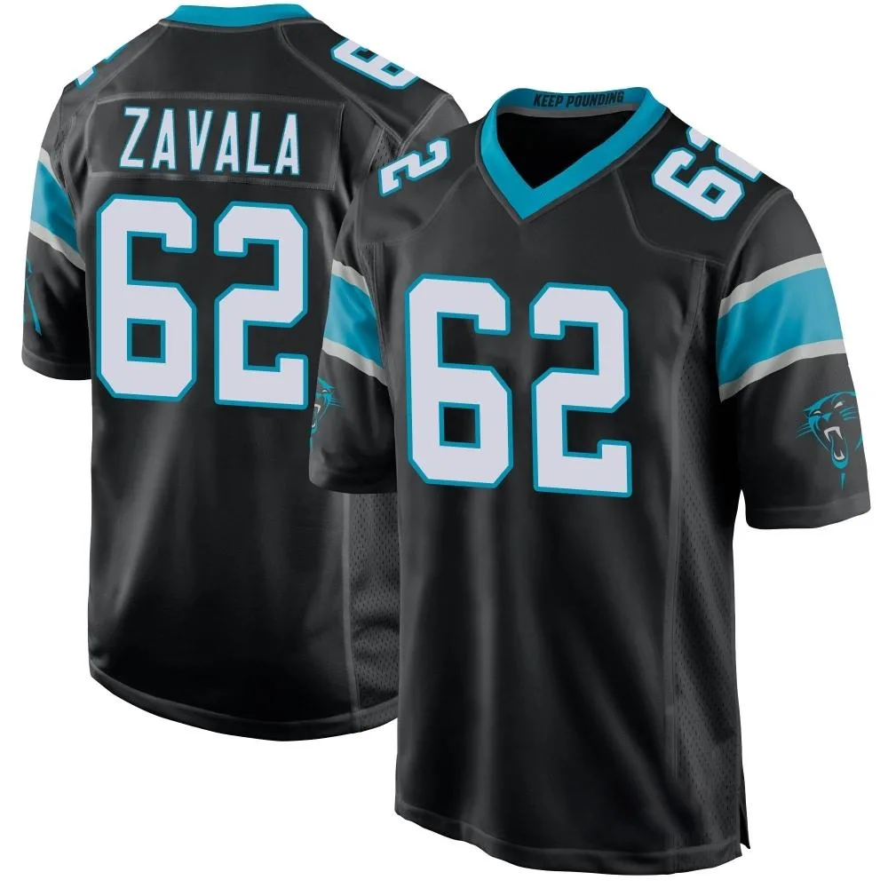 Men's Carolina Panthers Chandler Zavala Nike Team Color Game Black Jersey Men's Carolina Panthers Chandler Zavala Nike Team Color Game Black Jersey