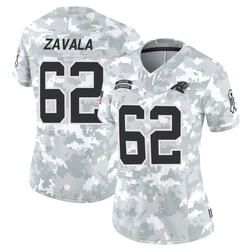 Women's Carolina Panthers Chandler Zavala Nike 2024 Salute to Service Limited Arctic Camo Jersey Women's Carolina Panthers Chandler Zavala Nike 2024 Salute to Service Limited Arctic Camo Jersey