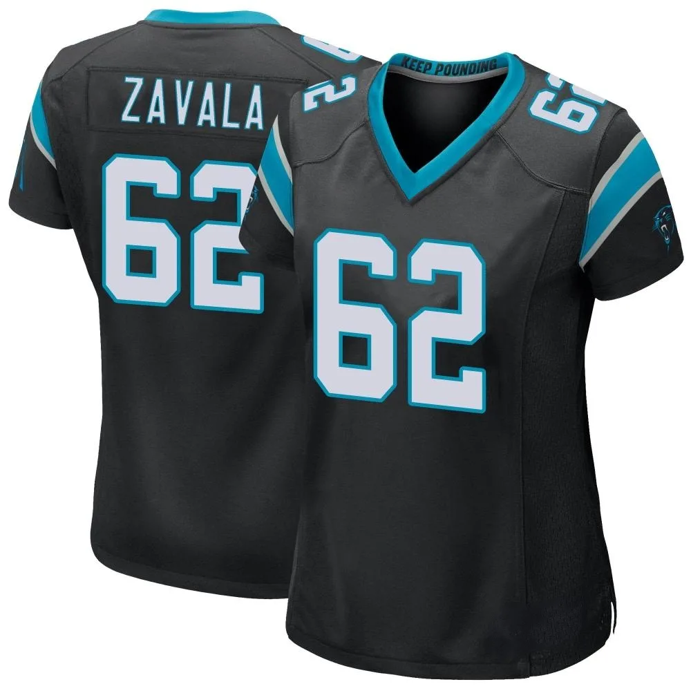Women's Carolina Panthers Chandler Zavala Nike Team Color Game Black Jersey Women's Carolina Panthers Chandler Zavala Nike Team Color Game Black Jersey