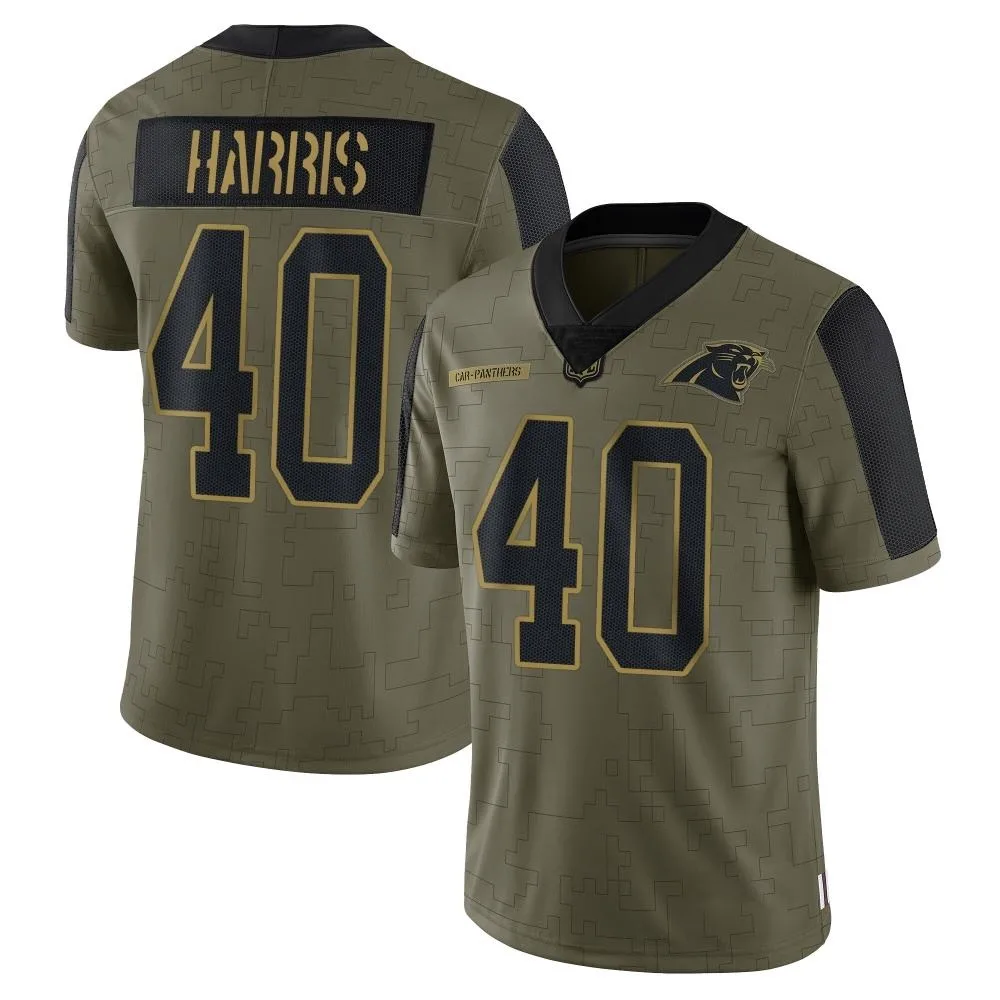 Men's Carolina Panthers Charles Harris Nike 2021 Salute To Service Limited Olive Jersey Men's Carolina Panthers Charles Harris Nike 2021 Salute To Service Limited Olive Jersey