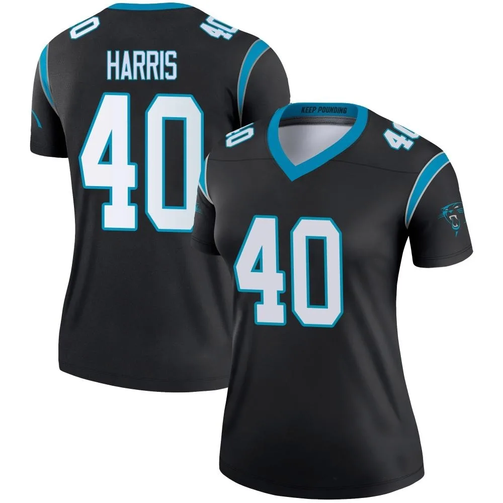Women's Carolina Panthers Charles Harris Nike Legend Black Jersey Women's Carolina Panthers Charles Harris Nike Legend Black Jersey