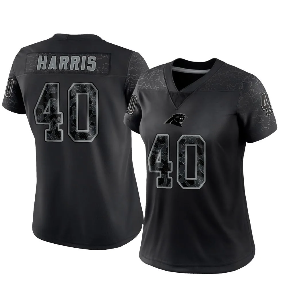 Women's Carolina Panthers Charles Harris Nike Reflective Limited Black Jersey Women's Carolina Panthers Charles Harris Nike Reflective Limited Black Jersey