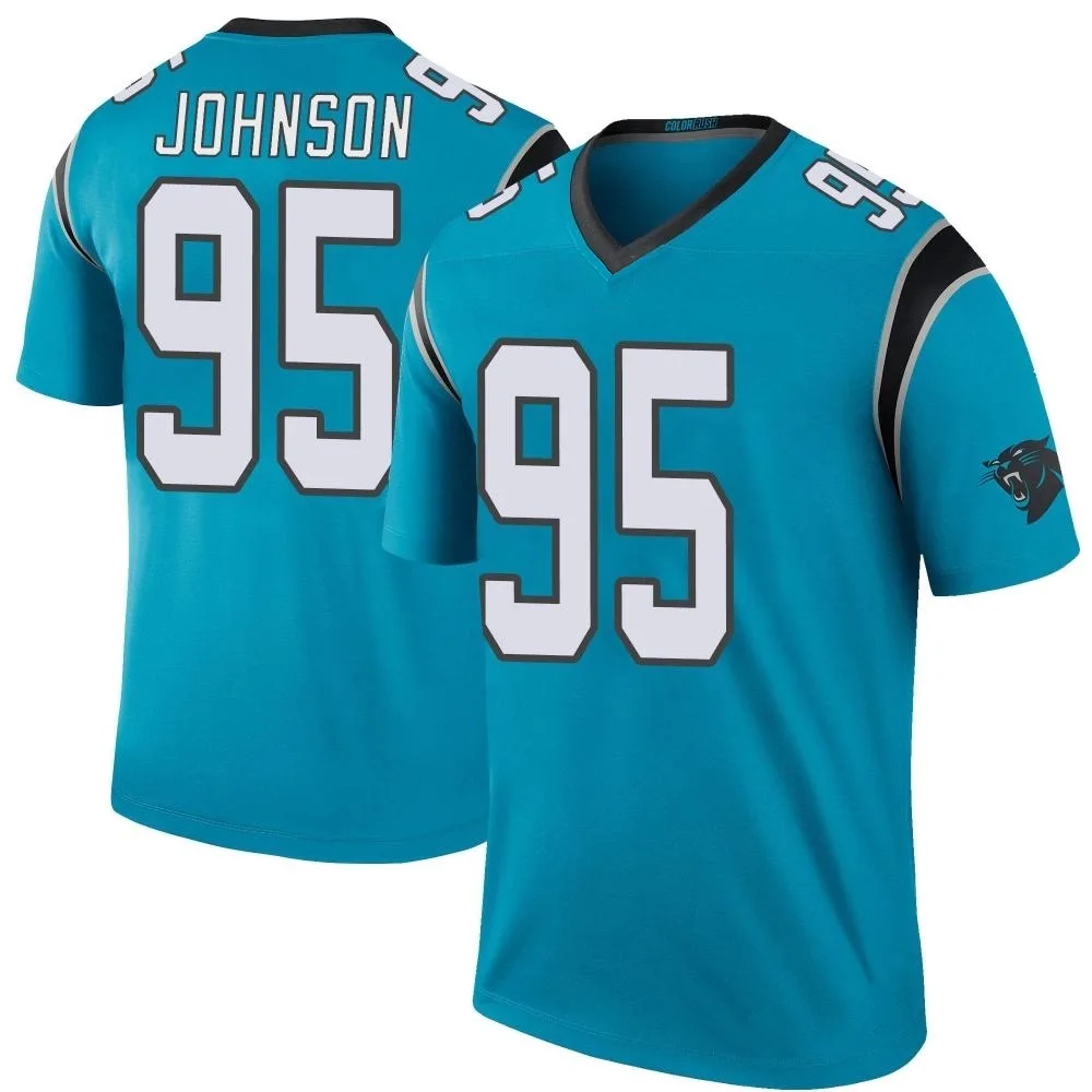 Men's Carolina Panthers Charles Johnson Nike Color Rush Legend Blue Jersey Men's Carolina Panthers Charles Johnson Nike Color Rush Legend Blue Jersey