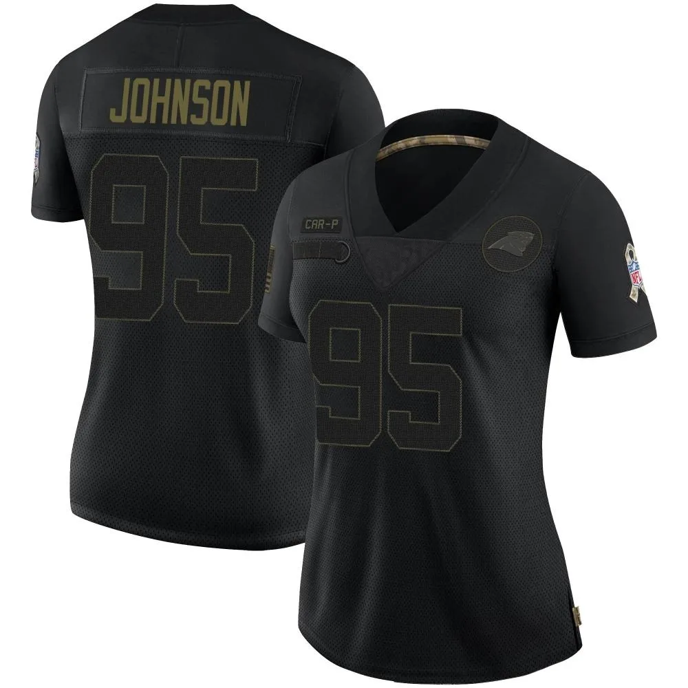 Women's Carolina Panthers Charles Johnson Nike 2020 Salute To Service Limited Black Jersey Women's Carolina Panthers Charles Johnson Nike 2020 Salute To Service Limited Black Jersey