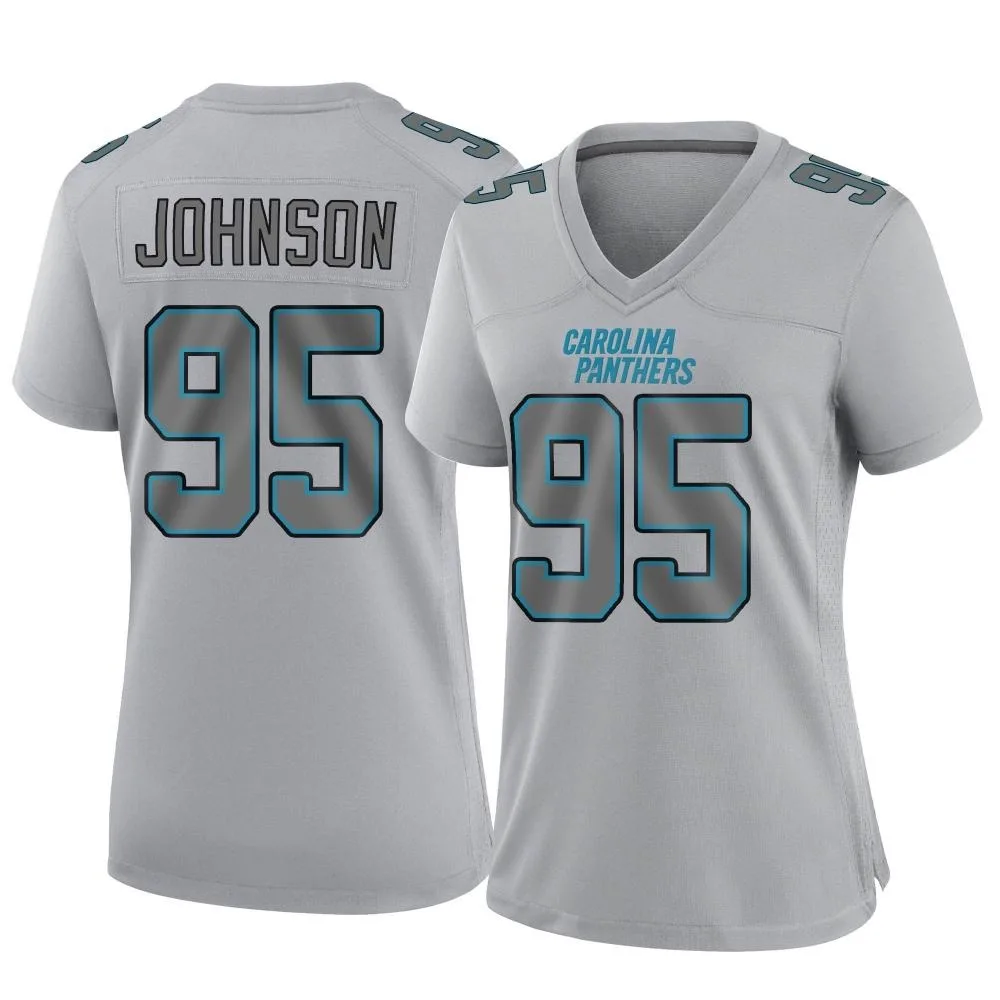 Women's Carolina Panthers Charles Johnson Nike Atmosphere Fashion Game Gray Jersey Women's Carolina Panthers Charles Johnson Nike Atmosphere Fashion Game Gray Jersey