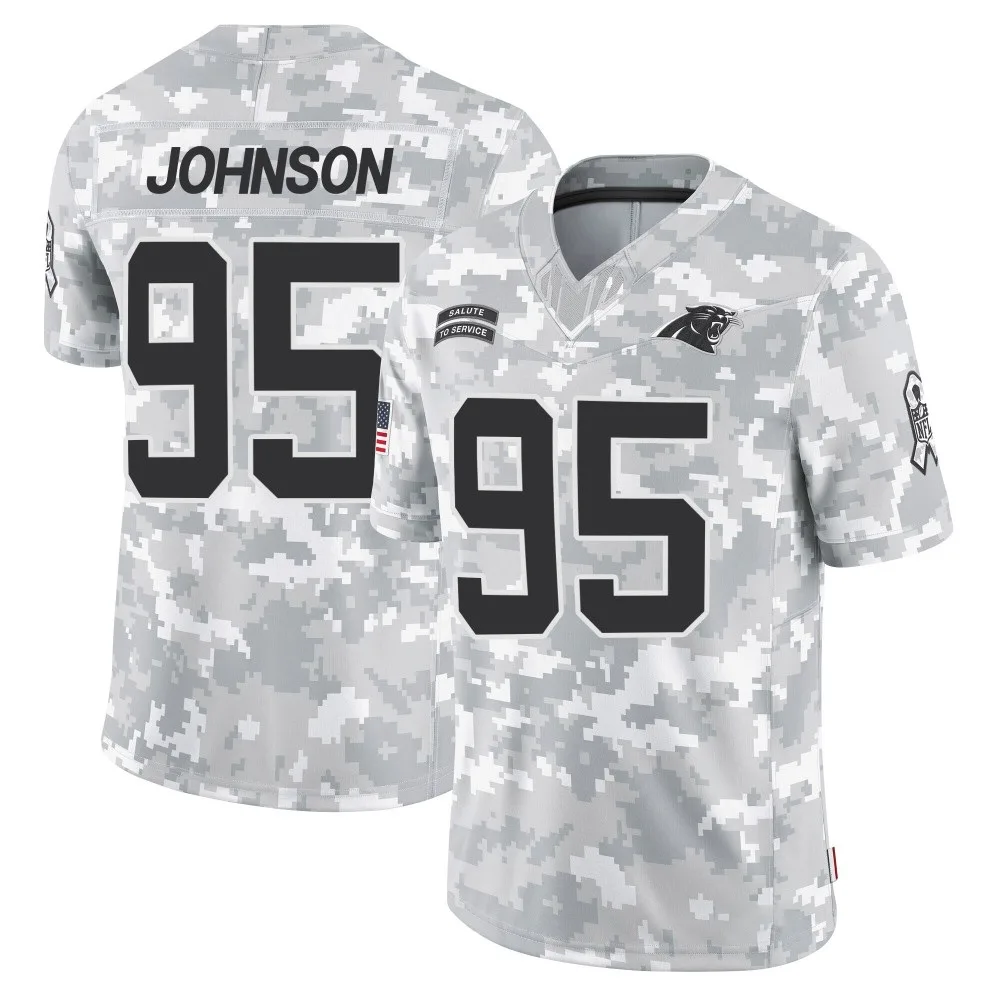 Youth Carolina Panthers Charles Johnson Nike 2024 Salute to Service Limited Arctic Camo Jersey Youth Carolina Panthers Charles Johnson Nike 2024 Salute to Service Limited Arctic Camo Jersey