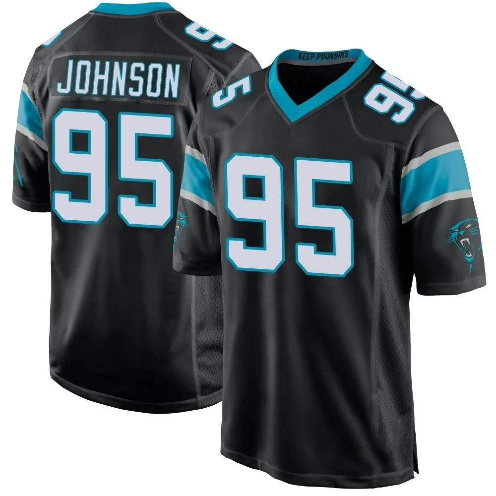 Youth Carolina Panthers Charles Johnson Nike Team Color Game Black Jersey Youth Carolina Panthers Charles Johnson Nike Team Color Game Black Jersey