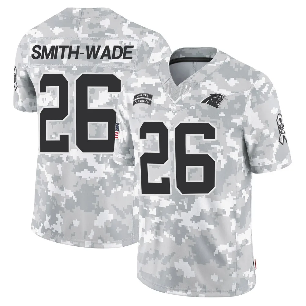 Men's Carolina Panthers Chau Smith-Wade Nike 2024 Salute to Service Limited Arctic Camo Jersey Men's Carolina Panthers Chau Smith-Wade Nike 2024 Salute to Service Limited Arctic Camo Jersey