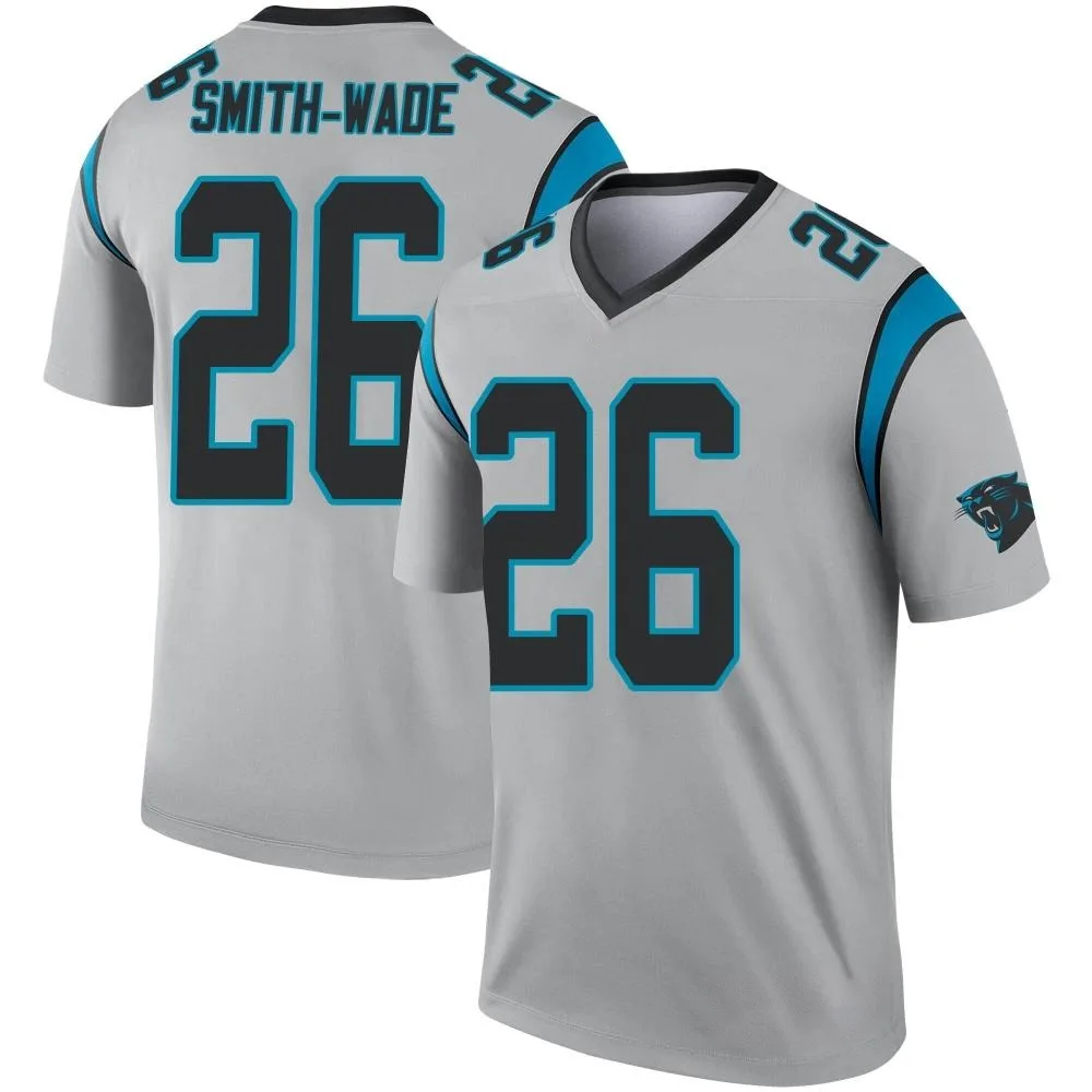 Men's Carolina Panthers Chau Smith-Wade Nike Inverted Silver Legend Jersey Men's Carolina Panthers Chau Smith-Wade Nike Inverted Silver Legend Jersey