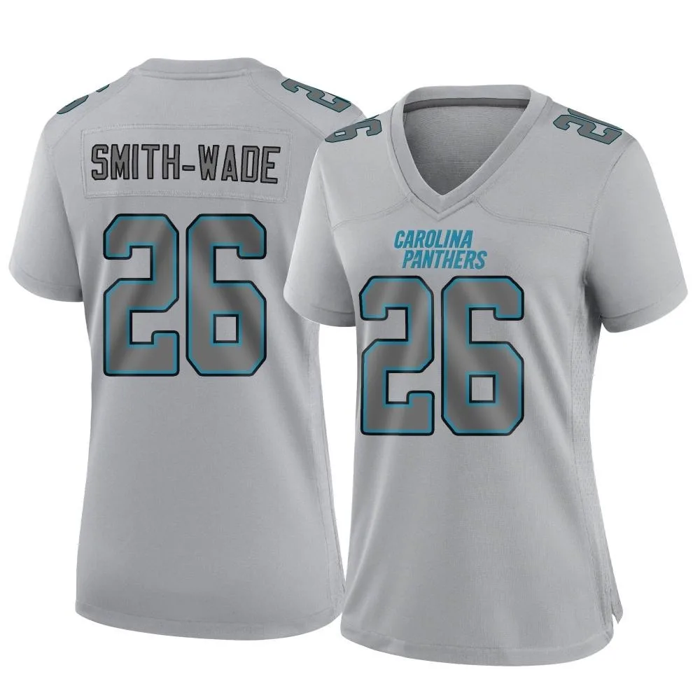 Women's Carolina Panthers Chau Smith-Wade Nike Atmosphere Fashion Game Gray Jersey Women's Carolina Panthers Chau Smith-Wade Nike Atmosphere Fashion Game Gray Jersey