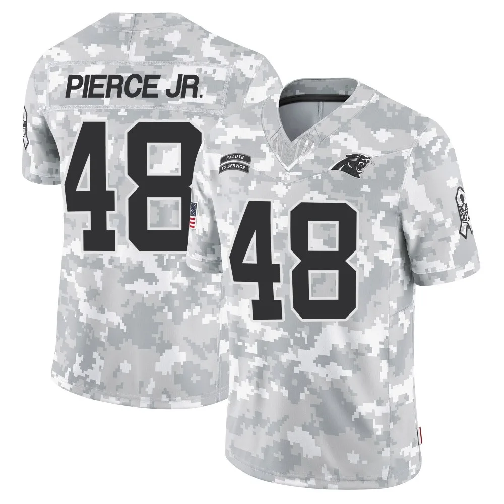 Men's Carolina Panthers Chris Pierce Jr. Nike 2024 Salute to Service Limited Arctic Camo Jersey Men's Carolina Panthers Chris Pierce Jr. Nike 2024 Salute to Service Limited Arctic Camo Jersey