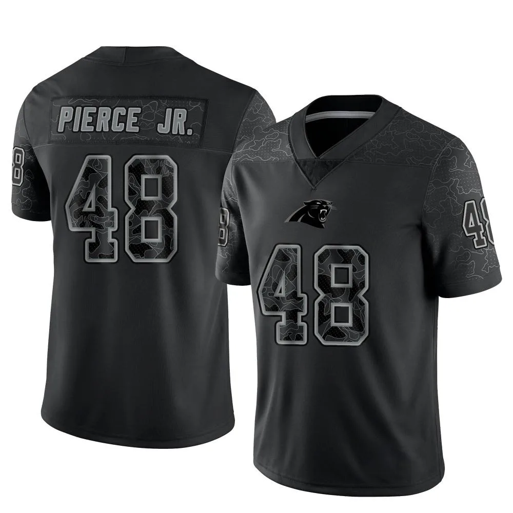 Men's Carolina Panthers Chris Pierce Jr. Nike Reflective Limited Black Jersey Men's Carolina Panthers Chris Pierce Jr. Nike Reflective Limited Black Jersey