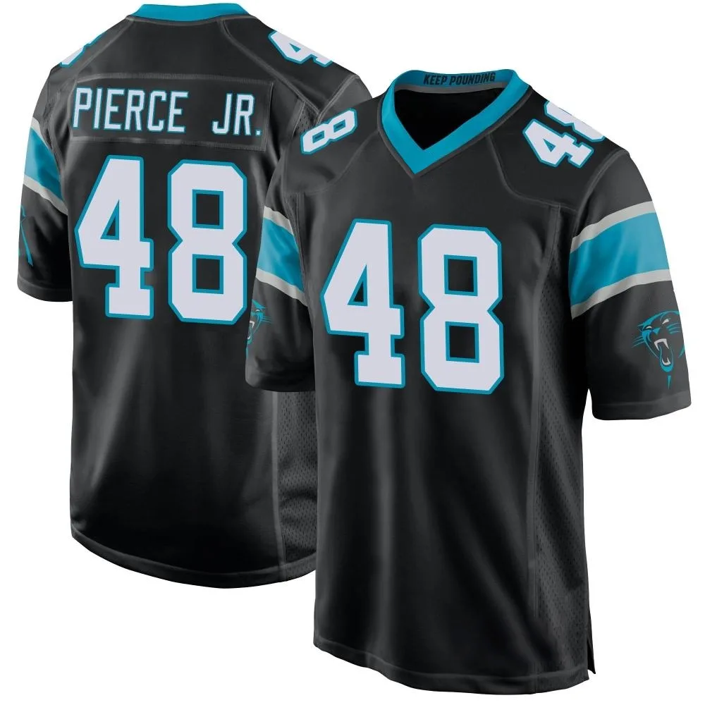 Men's Carolina Panthers Chris Pierce Jr. Nike Team Color Game Black Jersey Men's Carolina Panthers Chris Pierce Jr. Nike Team Color Game Black Jersey
