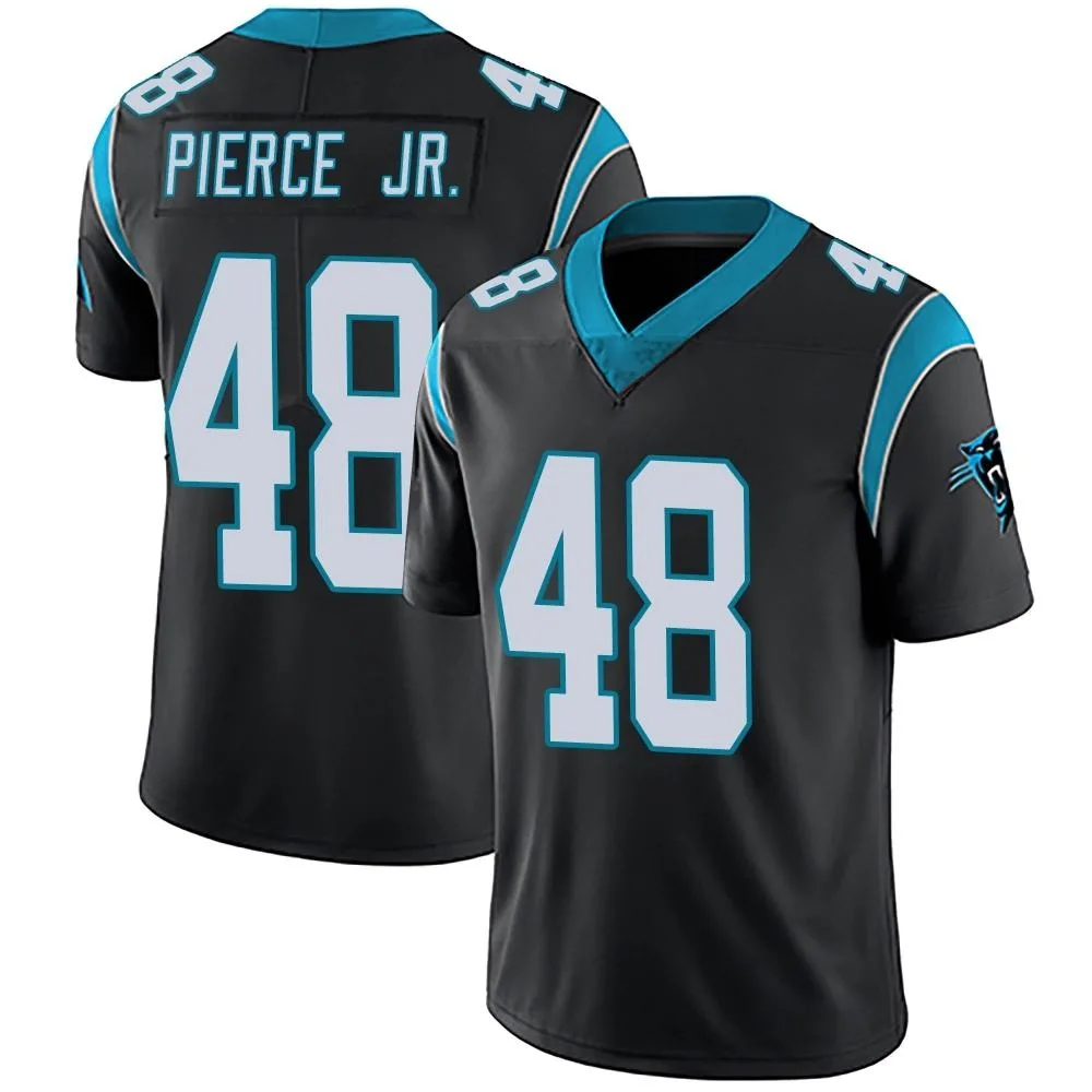 Men's Carolina Panthers Chris Pierce Jr. Nike Team Color Vapor Untouchable Limited Black Jersey Men's Carolina Panthers Chris Pierce Jr. Nike Team Color Vapor Untouchable Limited Black Jersey