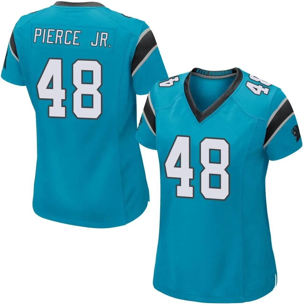 Women's Carolina Panthers Chris Pierce Jr. Nike Alternate Game Blue Jersey Women's Carolina Panthers Chris Pierce Jr. Nike Alternate Game Blue Jersey