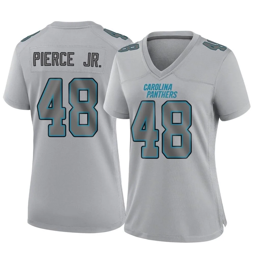 Women's Carolina Panthers Chris Pierce Jr. Nike Atmosphere Fashion Game Gray Jersey Women's Carolina Panthers Chris Pierce Jr. Nike Atmosphere Fashion Game Gray Jersey