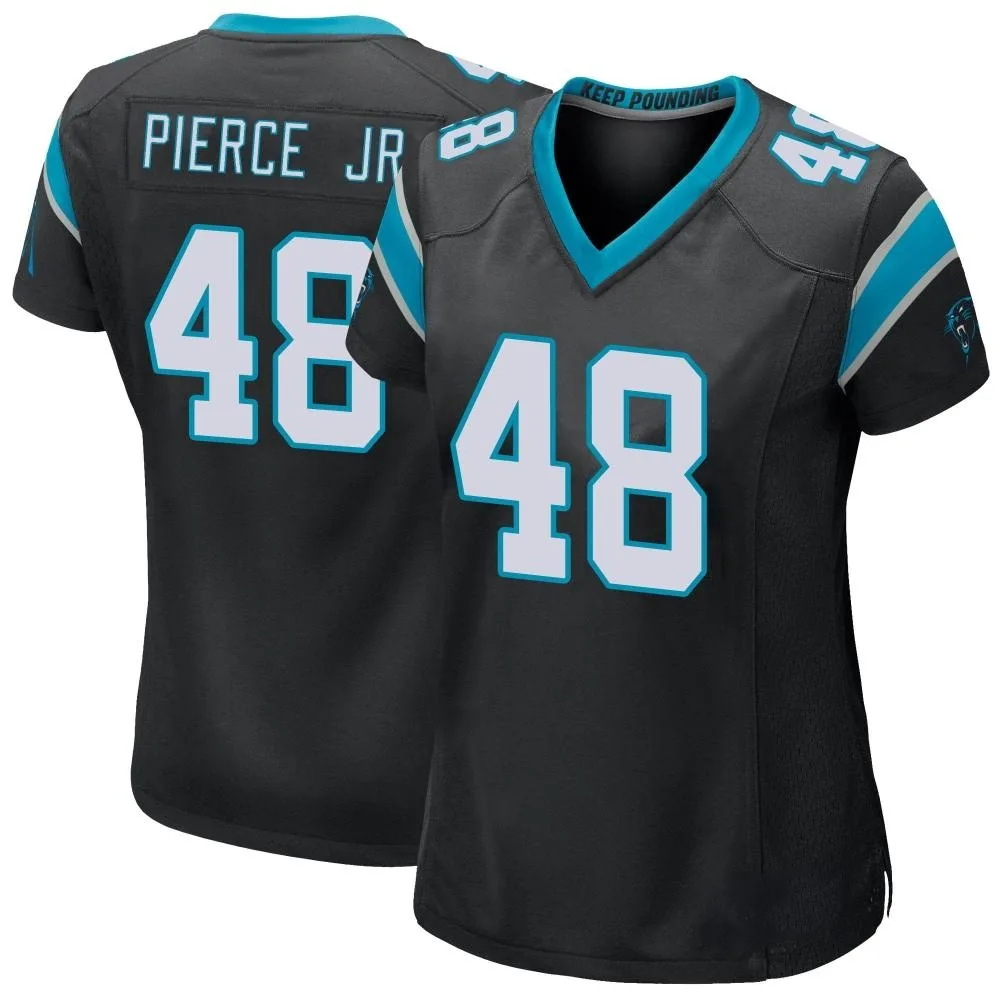 Women's Carolina Panthers Chris Pierce Jr. Nike Team Color Game Black Jersey Women's Carolina Panthers Chris Pierce Jr. Nike Team Color Game Black Jersey