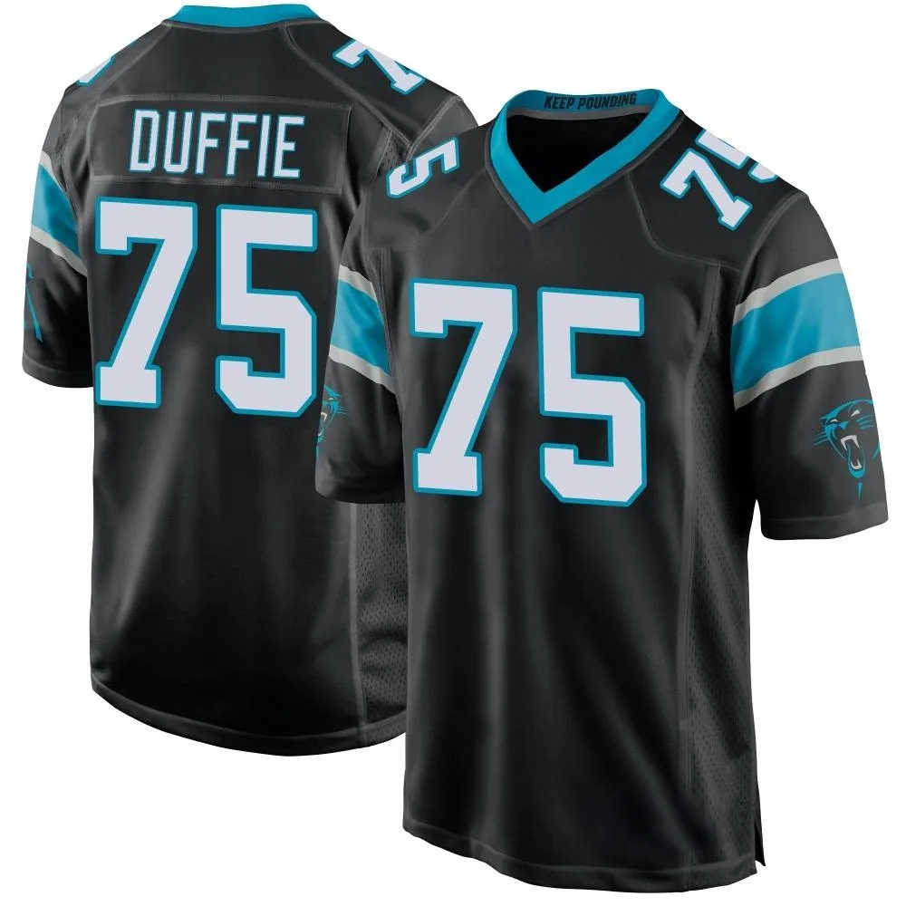 Men's Carolina Panthers Christian Duffie Nike Team Color Game Black Jersey Men's Carolina Panthers Christian Duffie Nike Team Color Game Black Jersey