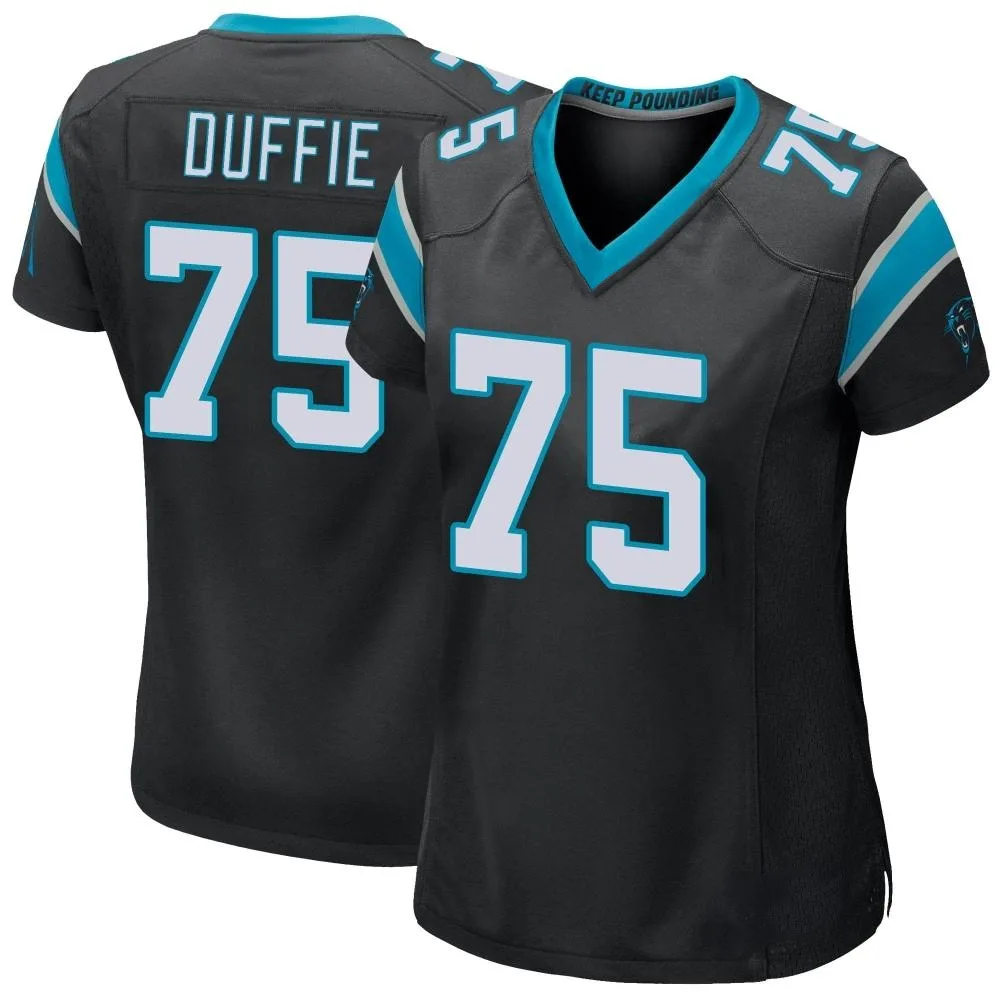 Women's Carolina Panthers Christian Duffie Nike Team Color Game Black Jersey Women's Carolina Panthers Christian Duffie Nike Team Color Game Black Jersey