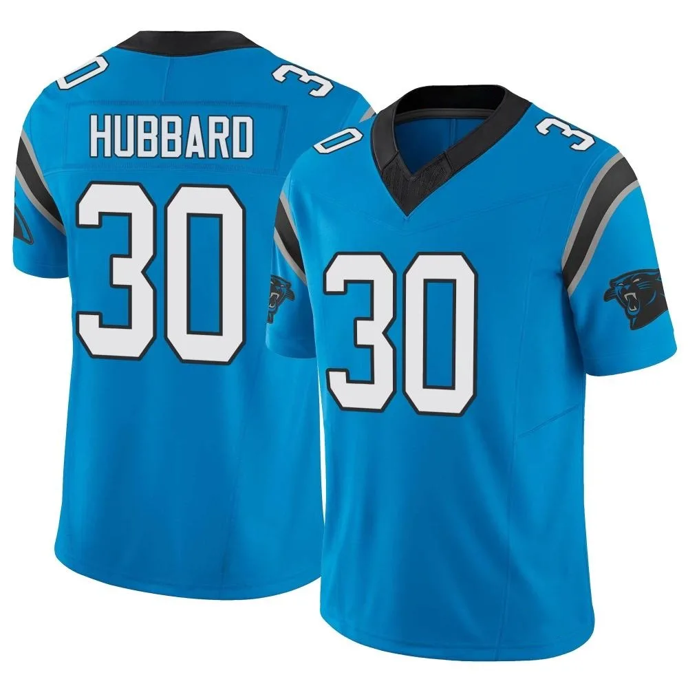 Men's Carolina Panthers Chuba Hubbard Nike Vapor F.U.S.E. Limited Blue Jersey Men's Carolina Panthers Chuba Hubbard Nike Vapor F.U.S.E. Limited Blue Jersey