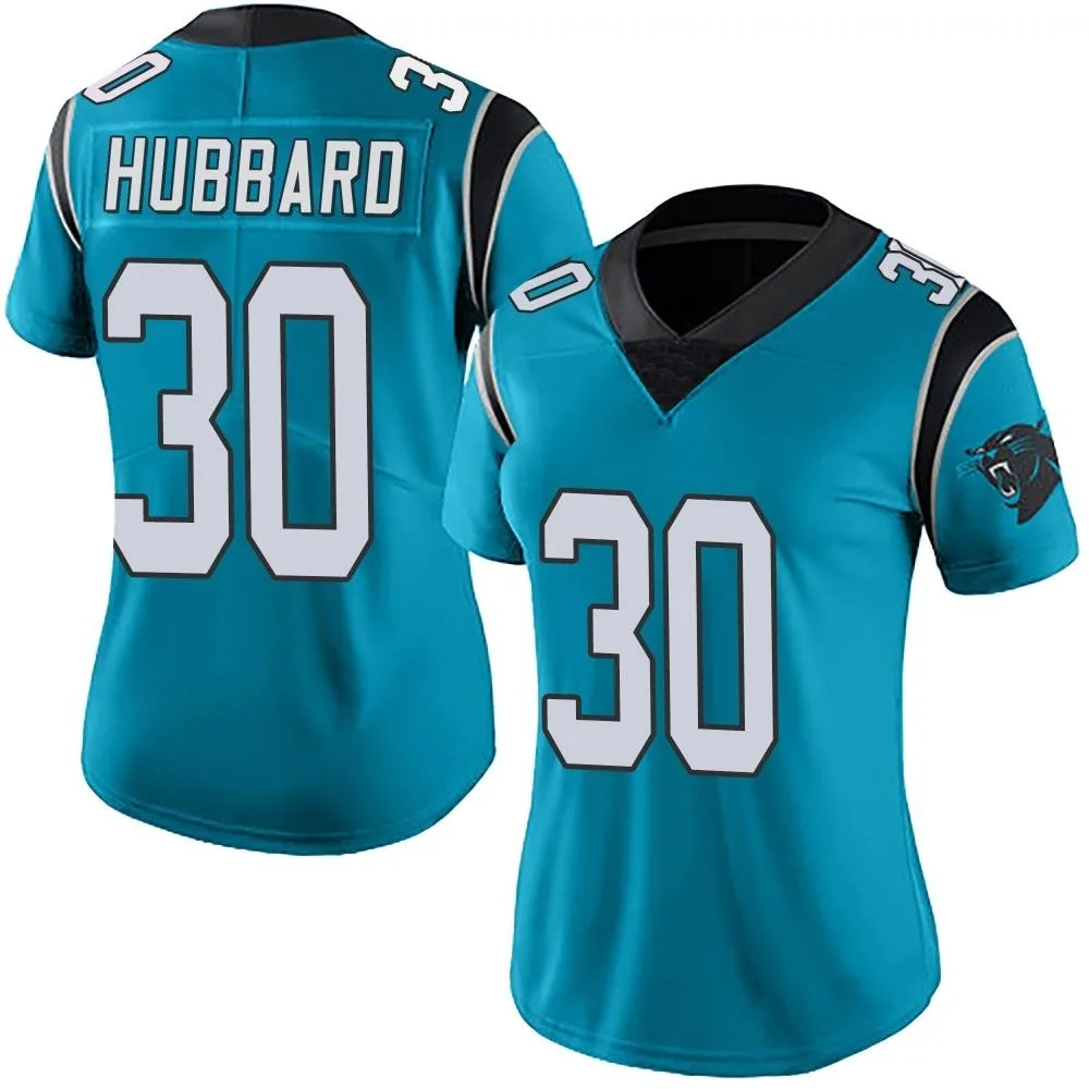 Women's Carolina Panthers Chuba Hubbard Nike Alternate Vapor Untouchable Limited Blue Jersey Women's Carolina Panthers Chuba Hubbard Nike Alternate Vapor Untouchable Limited Blue Jersey