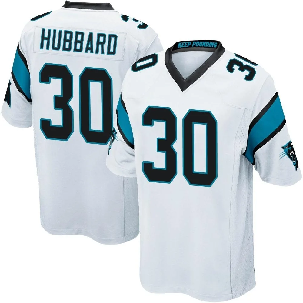 Youth Carolina Panthers Chuba Hubbard Nike Game White Jersey Youth Carolina Panthers Chuba Hubbard Nike Game White Jersey