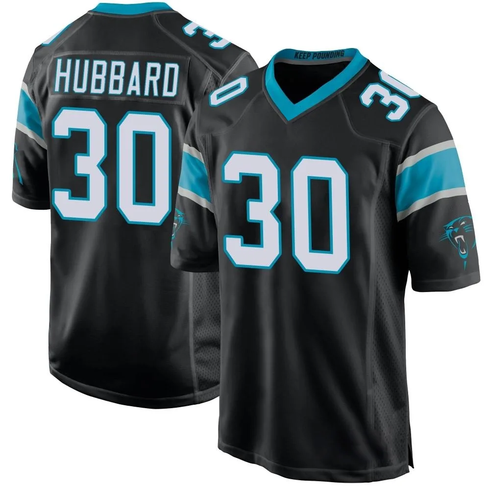 Youth Carolina Panthers Chuba Hubbard Nike Team Color Game Black Jersey Youth Carolina Panthers Chuba Hubbard Nike Team Color Game Black Jersey