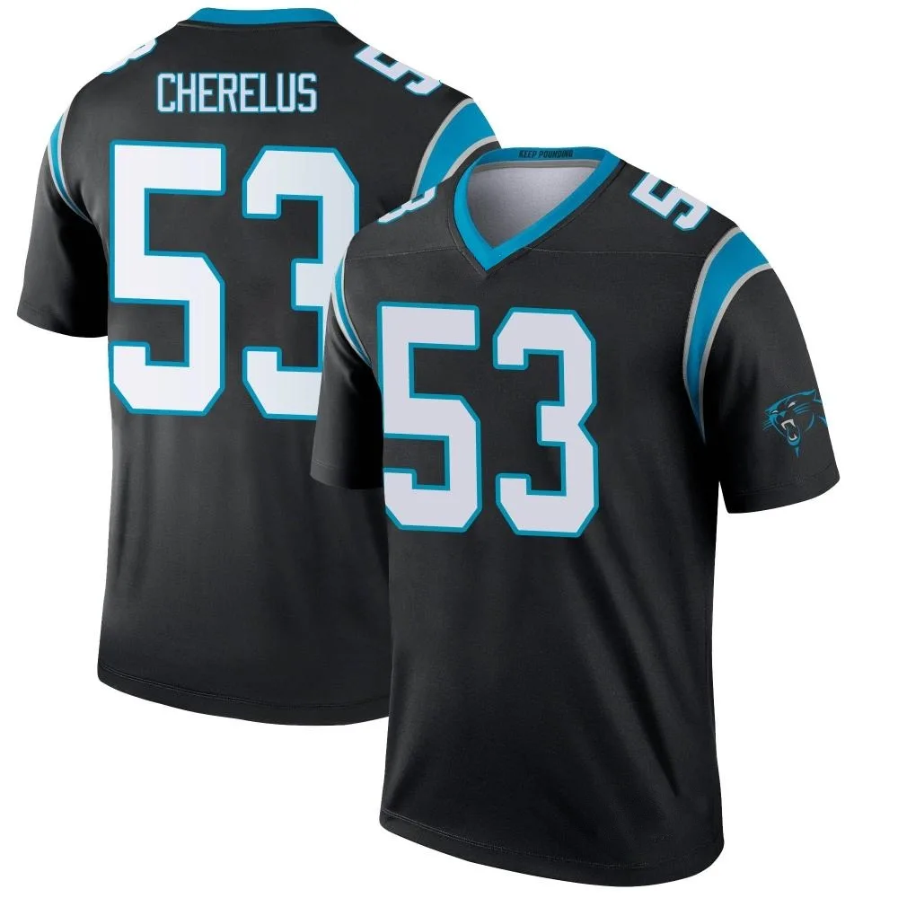 Men's Carolina Panthers Claudin Cherelus Nike Legend Black Jersey Men's Carolina Panthers Claudin Cherelus Nike Legend Black Jersey