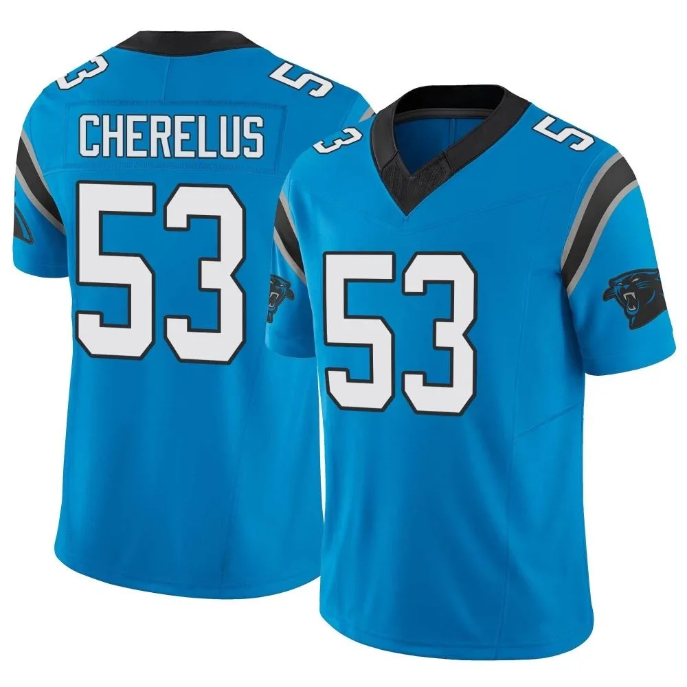 Men's Carolina Panthers Claudin Cherelus Nike Vapor F.U.S.E. Limited Blue Jersey Men's Carolina Panthers Claudin Cherelus Nike Vapor F.U.S.E. Limited Blue Jersey