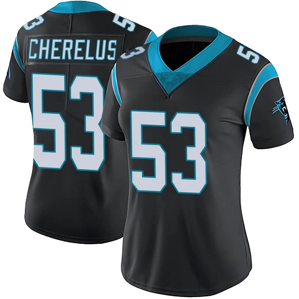 Women's Carolina Panthers Claudin Cherelus Nike Team Color Vapor Untouchable Limited Black Jersey Women's Carolina Panthers Claudin Cherelus Nike Team Color Vapor Untouchable Limited Black Jersey