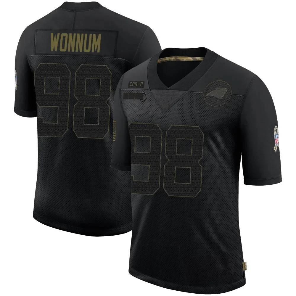 Men's Carolina Panthers D.j. Wonnum Nike 2020 Salute To Service Limited Black Jersey Men's Carolina Panthers D.j. Wonnum Nike 2020 Salute To Service Limited Black Jersey