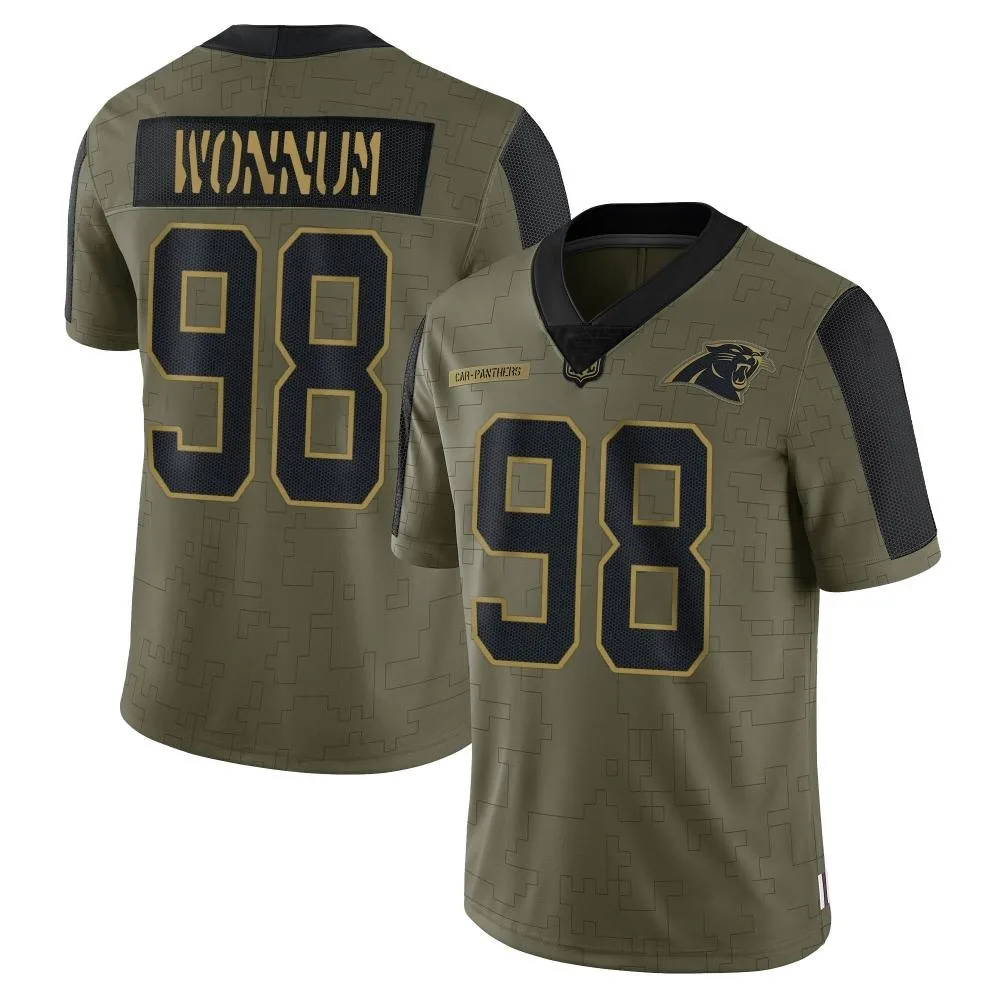 Men's Carolina Panthers D.j. Wonnum Nike 2021 Salute To Service Limited Olive Jersey Men's Carolina Panthers D.j. Wonnum Nike 2021 Salute To Service Limited Olive Jersey