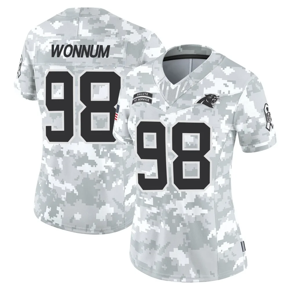 Women's Carolina Panthers D.j. Wonnum Nike 2024 Salute to Service Limited Arctic Camo Jersey Women's Carolina Panthers D.j. Wonnum Nike 2024 Salute to Service Limited Arctic Camo Jersey