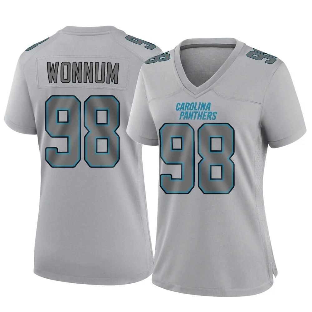 Women's Carolina Panthers D.j. Wonnum Nike Atmosphere Fashion Game Gray Jersey Women's Carolina Panthers D.j. Wonnum Nike Atmosphere Fashion Game Gray Jersey