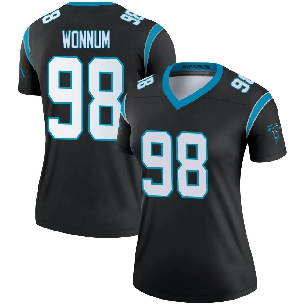Women's Carolina Panthers D.j. Wonnum Nike Legend Black Jersey Women's Carolina Panthers D.j. Wonnum Nike Legend Black Jersey