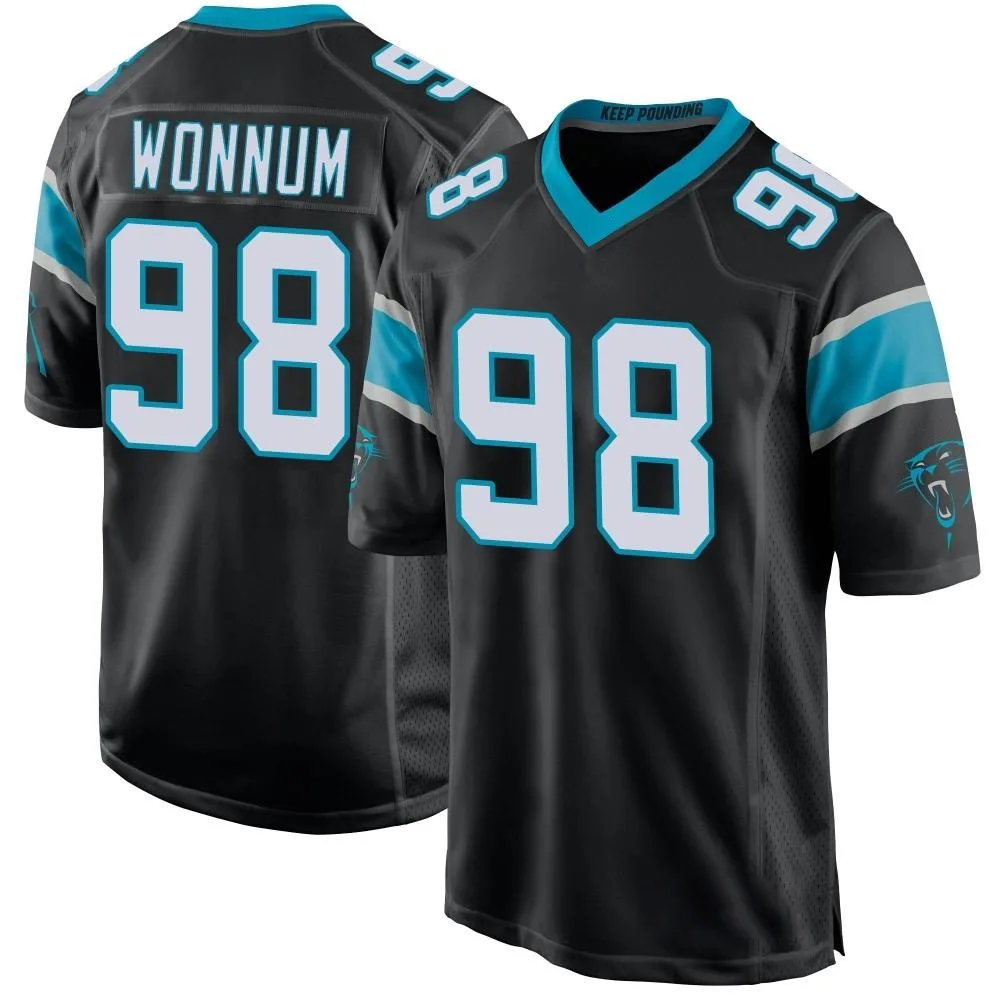Youth Carolina Panthers D.j. Wonnum Nike Team Color Game Black Jersey Youth Carolina Panthers D.j. Wonnum Nike Team Color Game Black Jersey