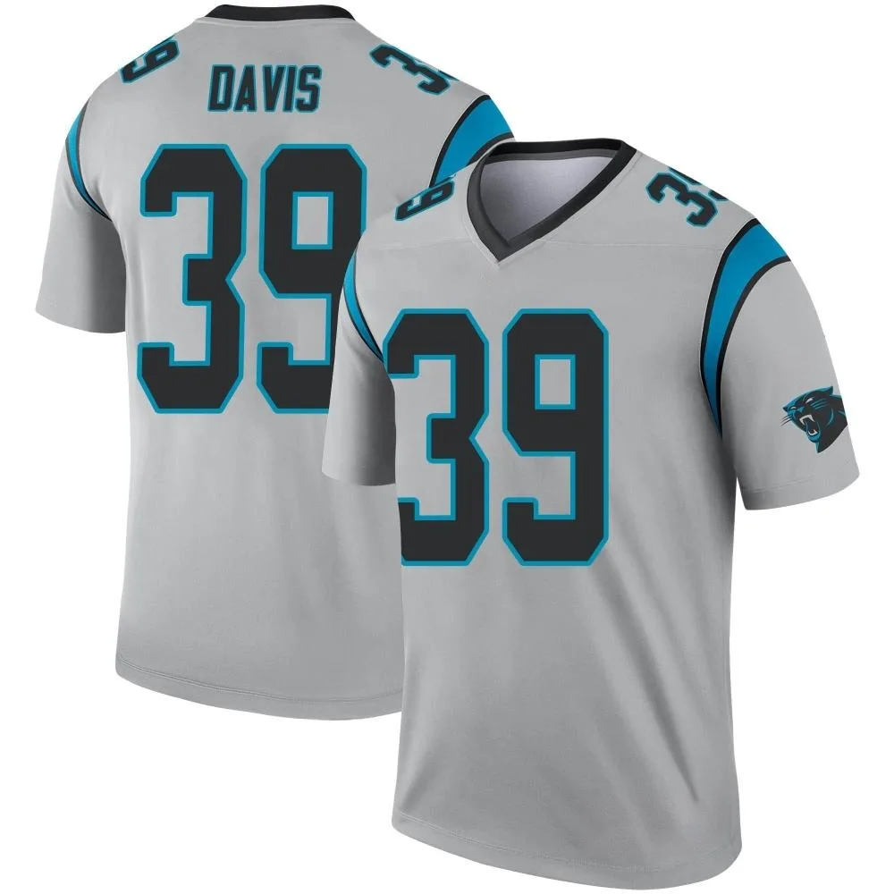 Men's Carolina Panthers Daewood Davis Nike Inverted Silver Legend Jersey Men's Carolina Panthers Daewood Davis Nike Inverted Silver Legend Jersey