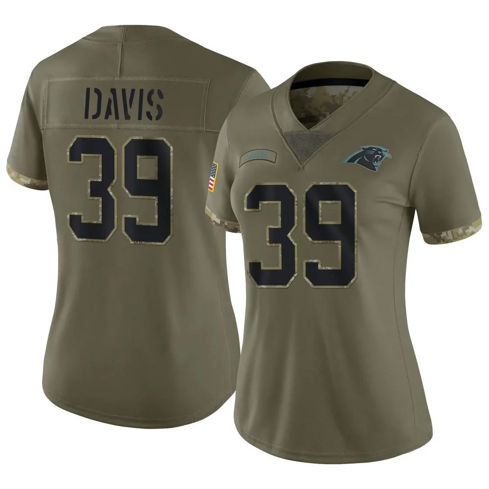 Women's Carolina Panthers Daewood Davis Nike 2022 Salute To Service Limited Olive Jersey Women's Carolina Panthers Daewood Davis Nike 2022 Salute To Service Limited Olive Jersey