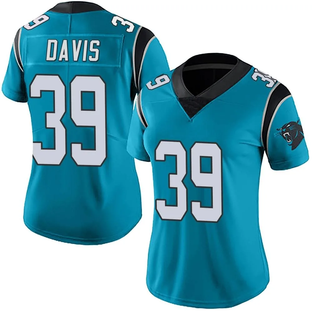 Women's Carolina Panthers Daewood Davis Nike Alternate Vapor Untouchable Limited Blue Jersey Women's Carolina Panthers Daewood Davis Nike Alternate Vapor Untouchable Limited Blue Jersey