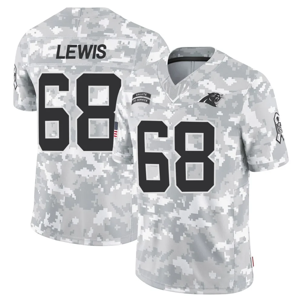 Men's Carolina Panthers Damien Lewis Nike 2024 Salute to Service Limited Arctic Camo Jersey Men's Carolina Panthers Damien Lewis Nike 2024 Salute to Service Limited Arctic Camo Jersey