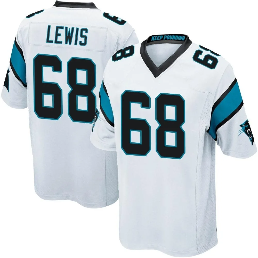 Men's Carolina Panthers Damien Lewis Nike Game White Jersey Men's Carolina Panthers Damien Lewis Nike Game White Jersey