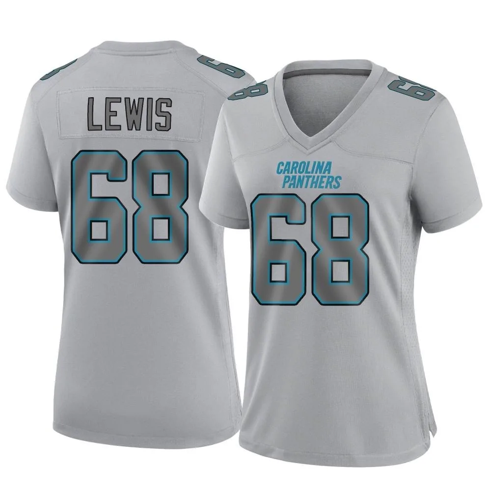 Women's Carolina Panthers Damien Lewis Nike Atmosphere Fashion Game Gray Jersey Women's Carolina Panthers Damien Lewis Nike Atmosphere Fashion Game Gray Jersey